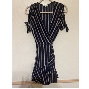 Charlotte Russe  cold shoulder wrap mini dress EUC
